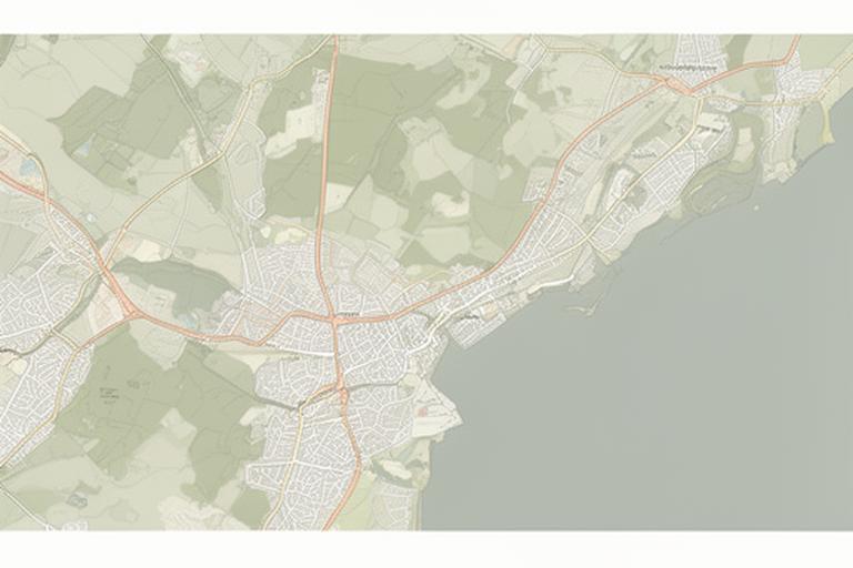 A map showing The Carrs area in Whitby, North Yorkshire